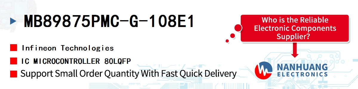 MB89875PMC-G-108E1 Infineon IC MICROCONTROLLER 80LQFP