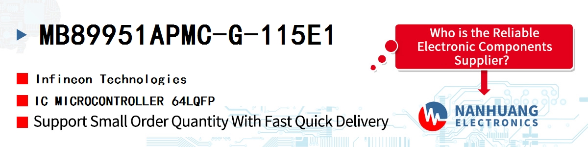 MB89951APMC-G-115E1 Infineon IC MICROCONTROLLER 64LQFP