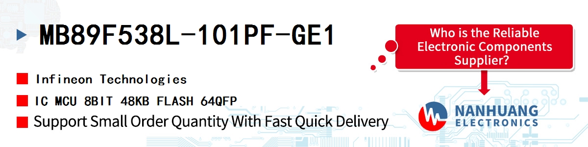 MB89F538L-101PF-GE1 Infineon IC MCU 8BIT 48KB FLASH 64QFP