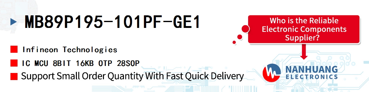 MB89P195-101PF-GE1 Infineon IC MCU 8BIT 16KB OTP 28SOP