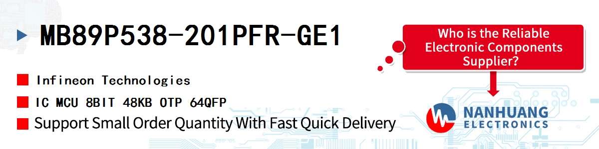 MB89P538-201PFR-GE1 Infineon IC MCU 8BIT 48KB OTP 64QFP