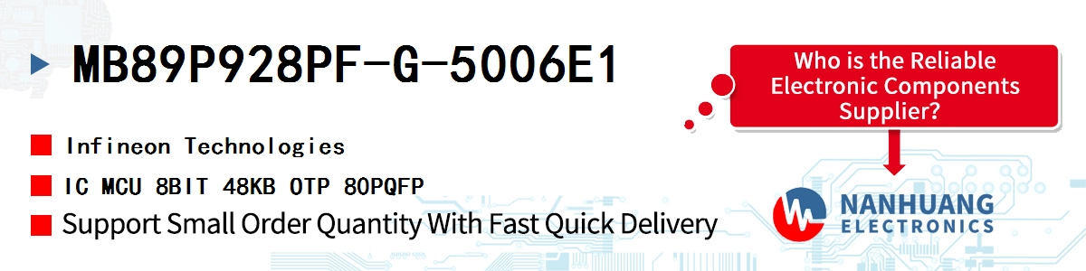 MB89P928PF-G-5006E1 Infineon IC MCU 8BIT 48KB OTP 80PQFP