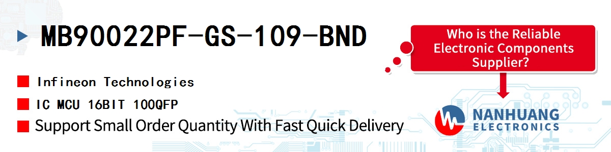 MB90022PF-GS-109-BND Infineon IC MCU 16BIT 100QFP