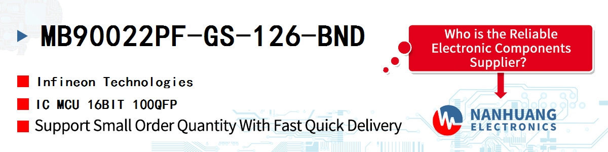 MB90022PF-GS-126-BND Infineon IC MCU 16BIT 100QFP