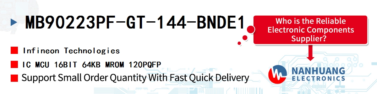 MB90223PF-GT-144-BNDE1 Infineon IC MCU 16BIT 64KB MROM 120PQFP