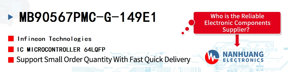 MB90567PMC-G-149E1 Infineon IC MICROCONTROLLER 64LQFP