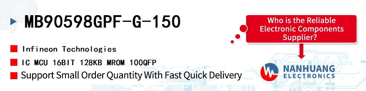 MB90598GPF-G-150 Infineon IC MCU 16BIT 128KB MROM 100QFP