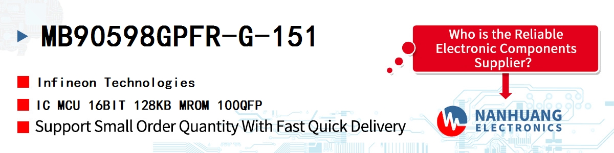 MB90598GPFR-G-151 Infineon IC MCU 16BIT 128KB MROM 100QFP