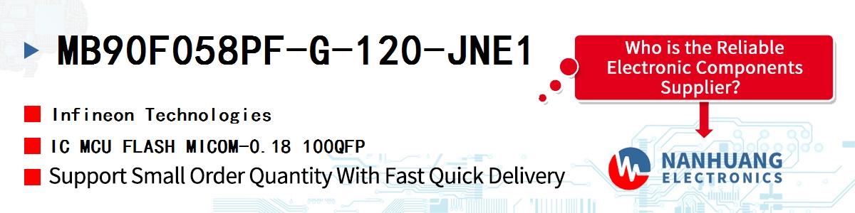 MB90F058PF-G-120-JNE1 Infineon IC MCU FLASH MICOM-0.18 100QFP