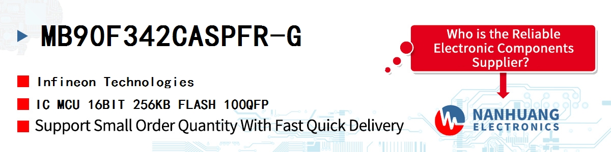 MB90F342CASPFR-G Infineon IC MCU 16BIT 256KB FLASH 100QFP