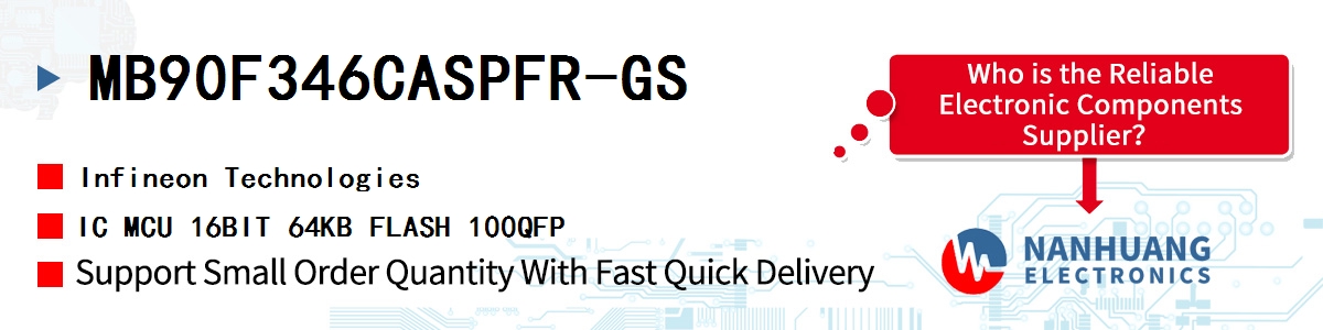 MB90F346CASPFR-GS Infineon IC MCU 16BIT 64KB FLASH 100QFP