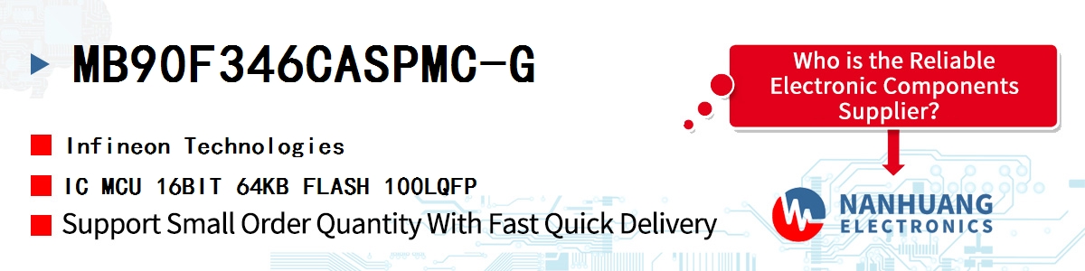 MB90F346CASPMC-G Infineon IC MCU 16BIT 64KB FLASH 100LQFP