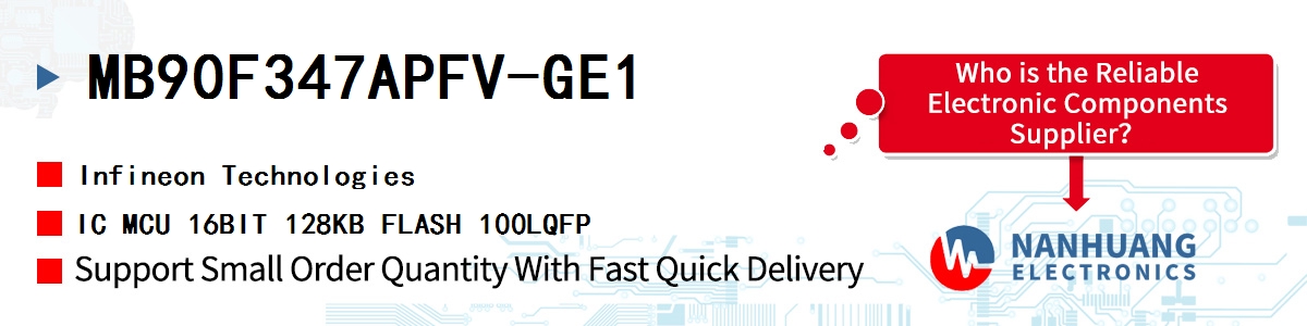 MB90F347APFV-GE1 Infineon IC MCU 16BIT 128KB FLASH 100LQFP