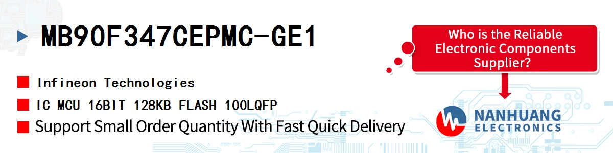 MB90F347CEPMC-GE1 Infineon IC MCU 16BIT 128KB FLASH 100LQFP