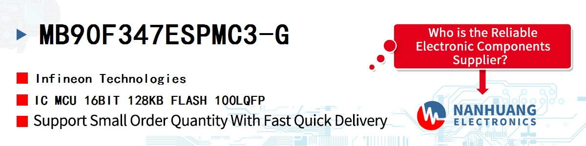 MB90F347ESPMC3-G Infineon IC MCU 16BIT 128KB FLASH 100LQFP