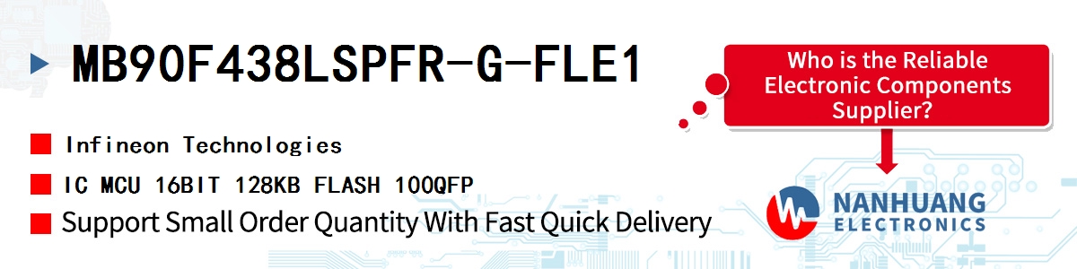 MB90F438LSPFR-G-FLE1 Infineon IC MCU 16BIT 128KB FLASH 100QFP