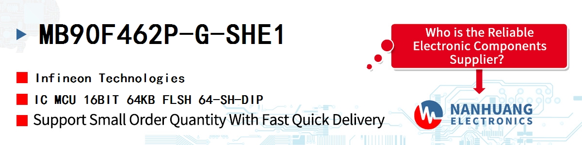 MB90F462P-G-SHE1 Infineon IC MCU 16BIT 64KB FLSH 64-SH-DIP