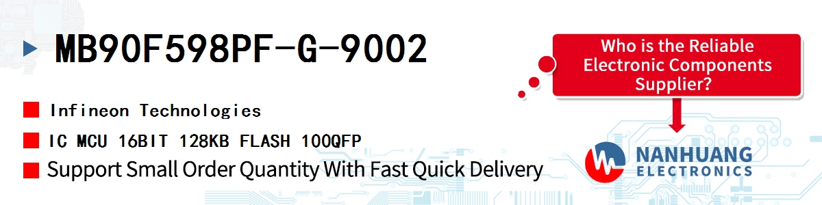 MB90F598PF-G-9002 Infineon IC MCU 16BIT 128KB FLASH 100QFP