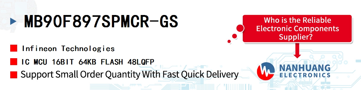 MB90F897SPMCR-GS Infineon IC MCU 16BIT 64KB FLASH 48LQFP