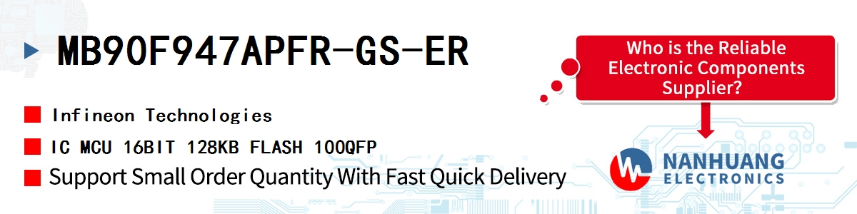 MB90F947APFR-GS-ER Infineon IC MCU 16BIT 128KB FLASH 100QFP