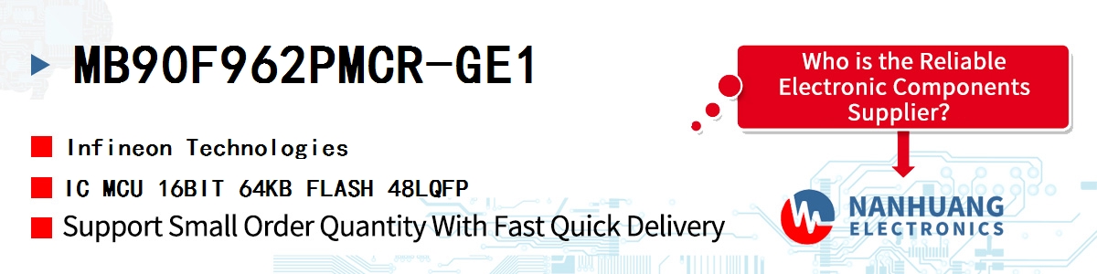 MB90F962PMCR-GE1 Infineon IC MCU 16BIT 64KB FLASH 48LQFP