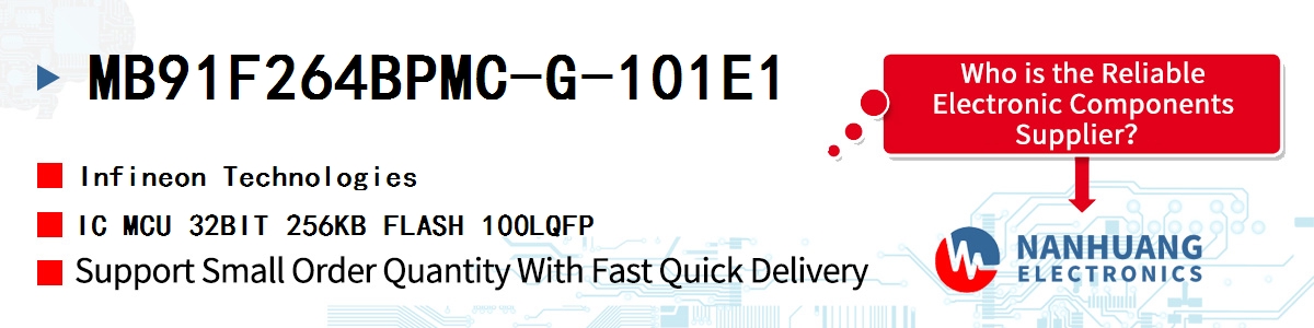 MB91F264BPMC-G-101E1 Infineon IC MCU 32BIT 256KB FLASH 100LQFP