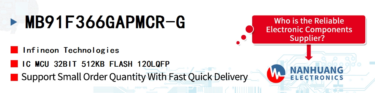 MB91F366GAPMCR-G Infineon IC MCU 32BIT 512KB FLASH 120LQFP