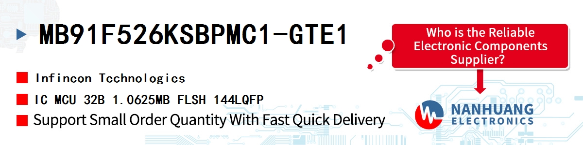 MB91F526KSBPMC1-GTE1 Infineon IC MCU 32B 1.0625MB FLSH 144LQFP