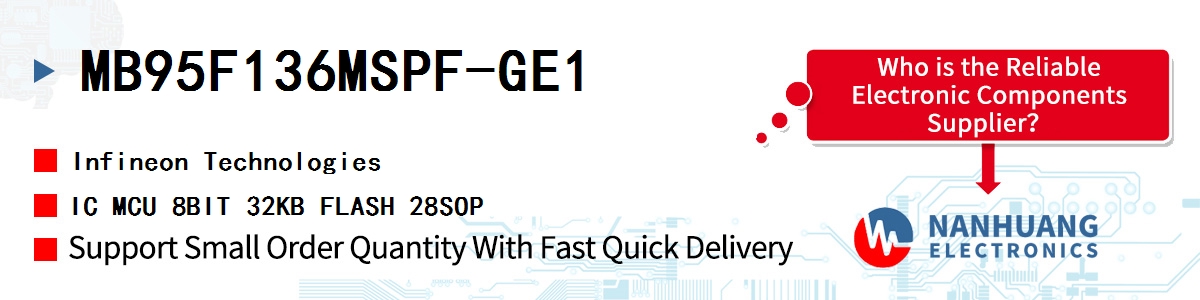 MB95F136MSPF-GE1 Infineon IC MCU 8BIT 32KB FLASH 28SOP