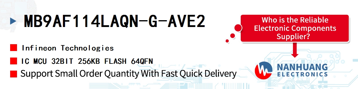 MB9AF114LAQN-G-AVE2 Infineon IC MCU 32BIT 256KB FLASH 64QFN