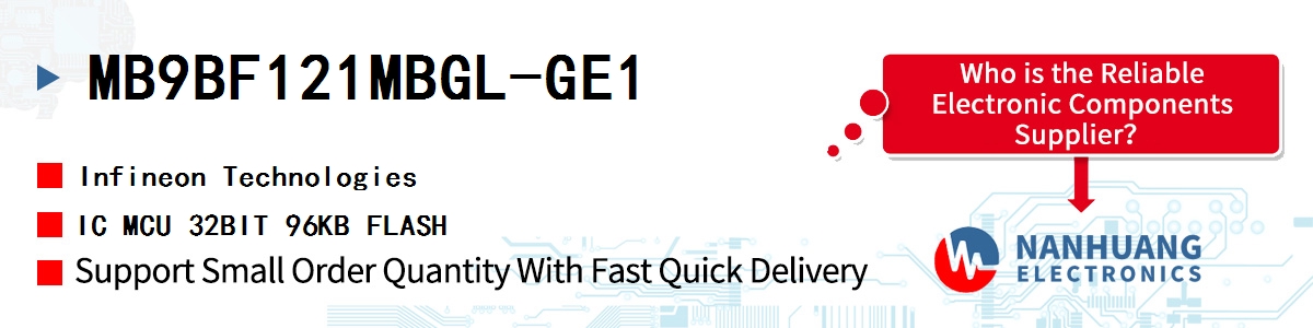 MB9BF121MBGL-GE1 Infineon IC MCU 32BIT 96KB FLASH