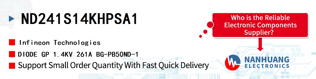 ND241S14KHPSA1 Infineon DIODE GP 1.4KV 261A BG-PB50ND-1