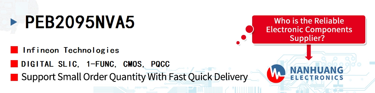 PEB2095NVA5 Infineon DIGITAL SLIC, 1-FUNC, CMOS, PQCC