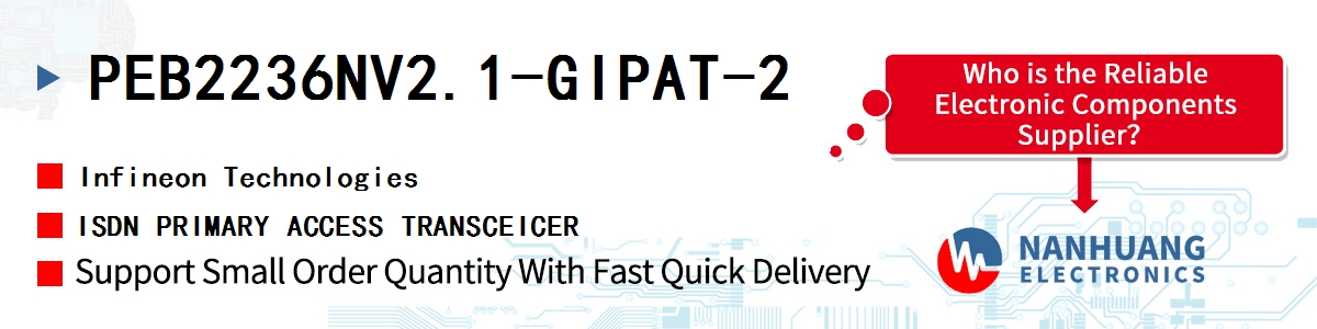 PEB2236NV2.1-GIPAT-2 Infineon ISDN PRIMARY ACCESS TRANSCEICER