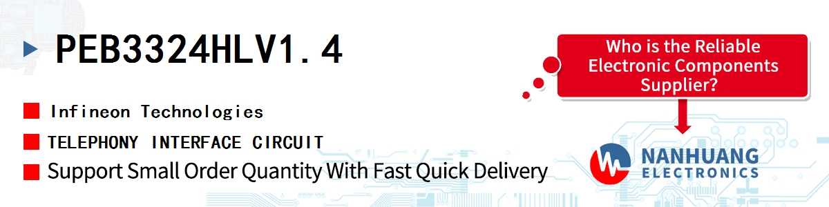 PEB3324HLV1.4 Infineon TELEPHONY INTERFACE CIRCUIT