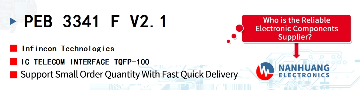PEB 3341 F V2.1 Infineon IC TELECOM INTERFACE TQFP-100