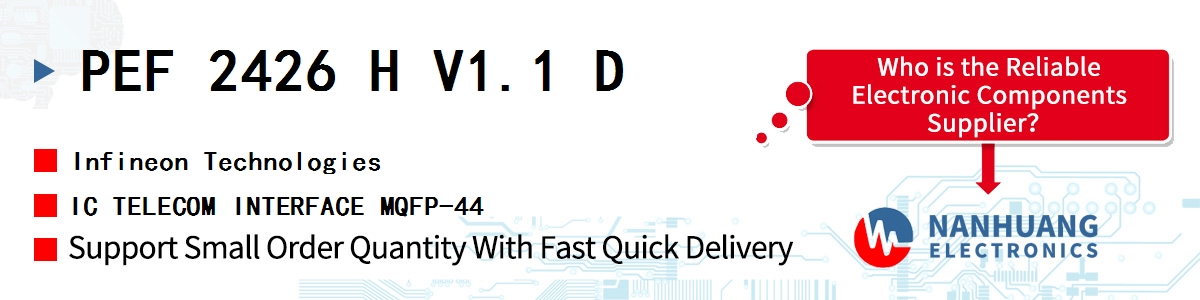 PEF 2426 H V1.1 D Infineon IC TELECOM INTERFACE MQFP-44