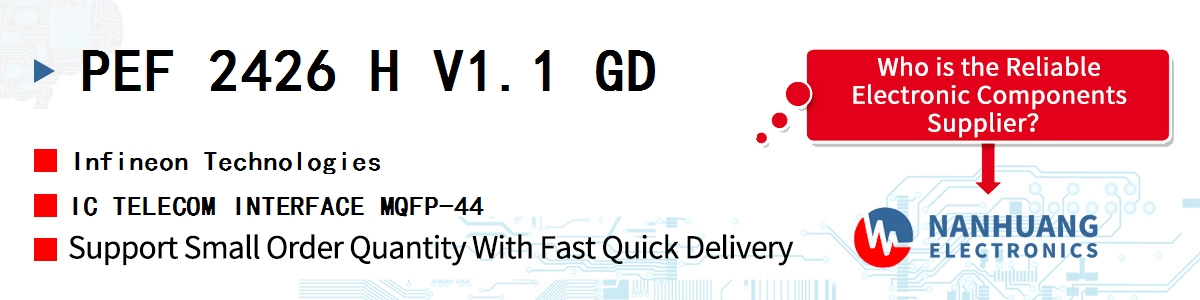 PEF 2426 H V1.1 GD Infineon IC TELECOM INTERFACE MQFP-44