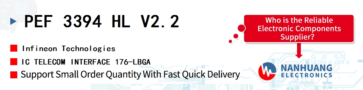 PEF 3394 HL V2.2 Infineon IC TELECOM INTERFACE 176-LBGA
