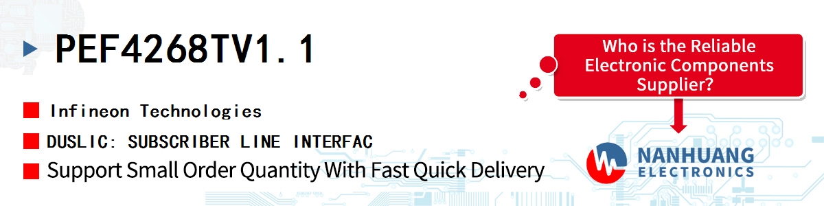 PEF4268TV1.1 Infineon DUSLIC: SUBSCRIBER LINE INTERFAC