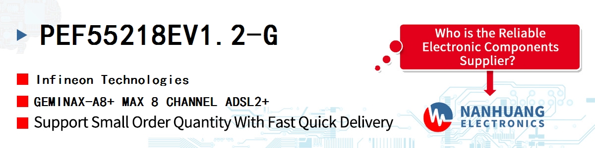 PEF55218EV1.2-G Infineon GEMINAX-A8+ MAX 8 CHANNEL ADSL2+