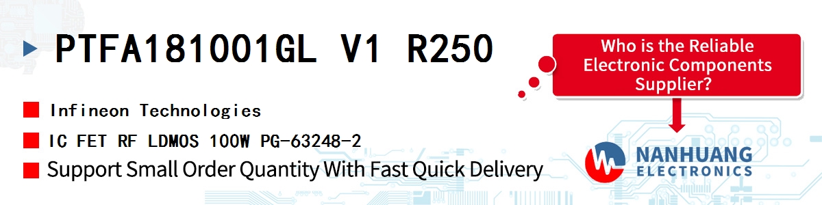 PTFA181001GL V1 R250 Infineon IC FET RF LDMOS 100W PG-63248-2