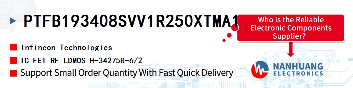 PTFB193408SVV1R250XTMA1 Infineon IC FET RF LDMOS H-34275G-6/2