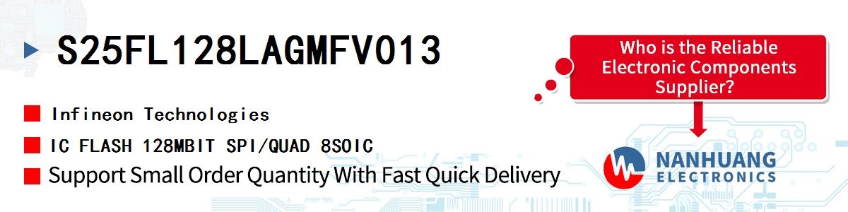 S25FL128LAGMFV013 Infineon IC FLASH 128MBIT SPI/QUAD 8SOIC