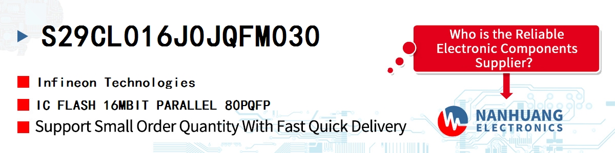 S29CL016J0JQFM030 Infineon IC FLASH 16MBIT PARALLEL 80PQFP