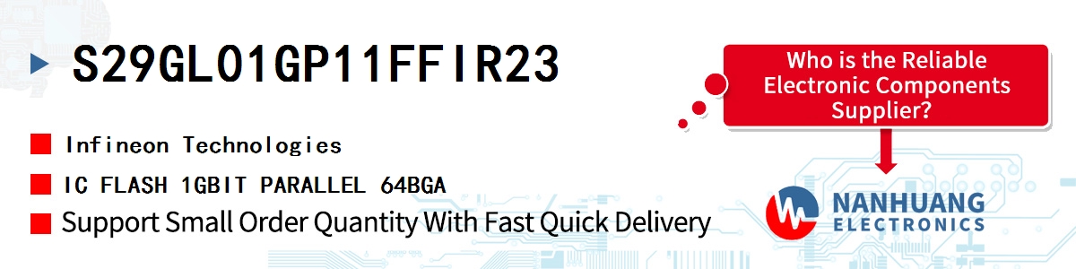 S29GL01GP11FFIR23 Infineon IC FLASH 1GBIT PARALLEL 64BGA