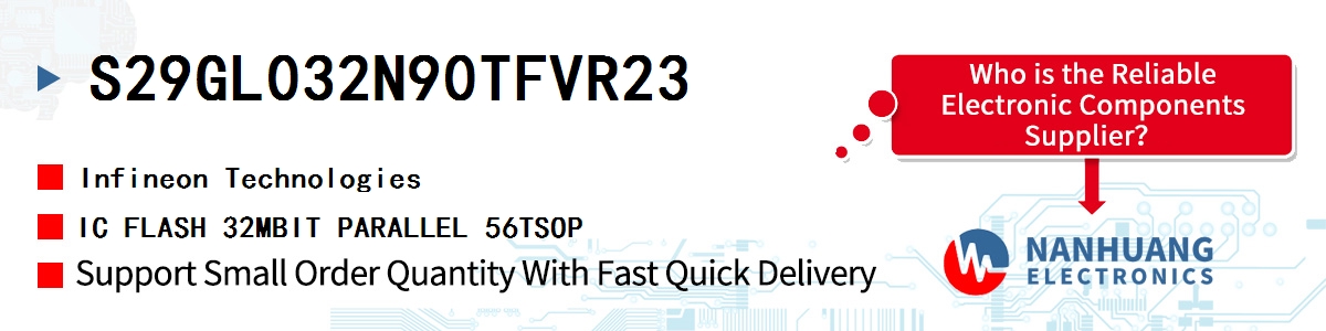 S29GL032N90TFVR23 Infineon IC FLASH 32MBIT PARALLEL 56TSOP