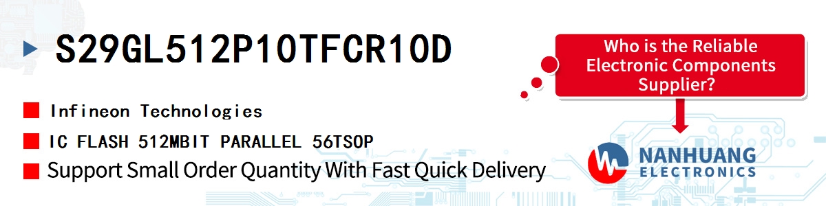 S29GL512P10TFCR10D Infineon IC FLASH 512MBIT PARALLEL 56TSOP