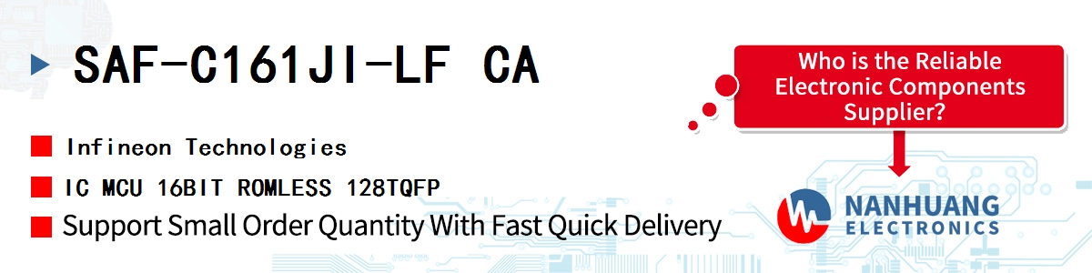 SAF-C161JI-LF CA Infineon IC MCU 16BIT ROMLESS 128TQFP