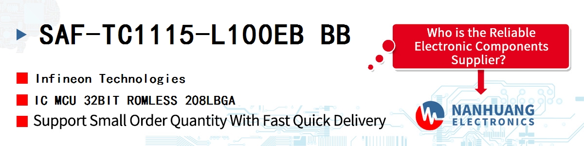 SAF-TC1115-L100EB BB Infineon IC MCU 32BIT ROMLESS 208LBGA